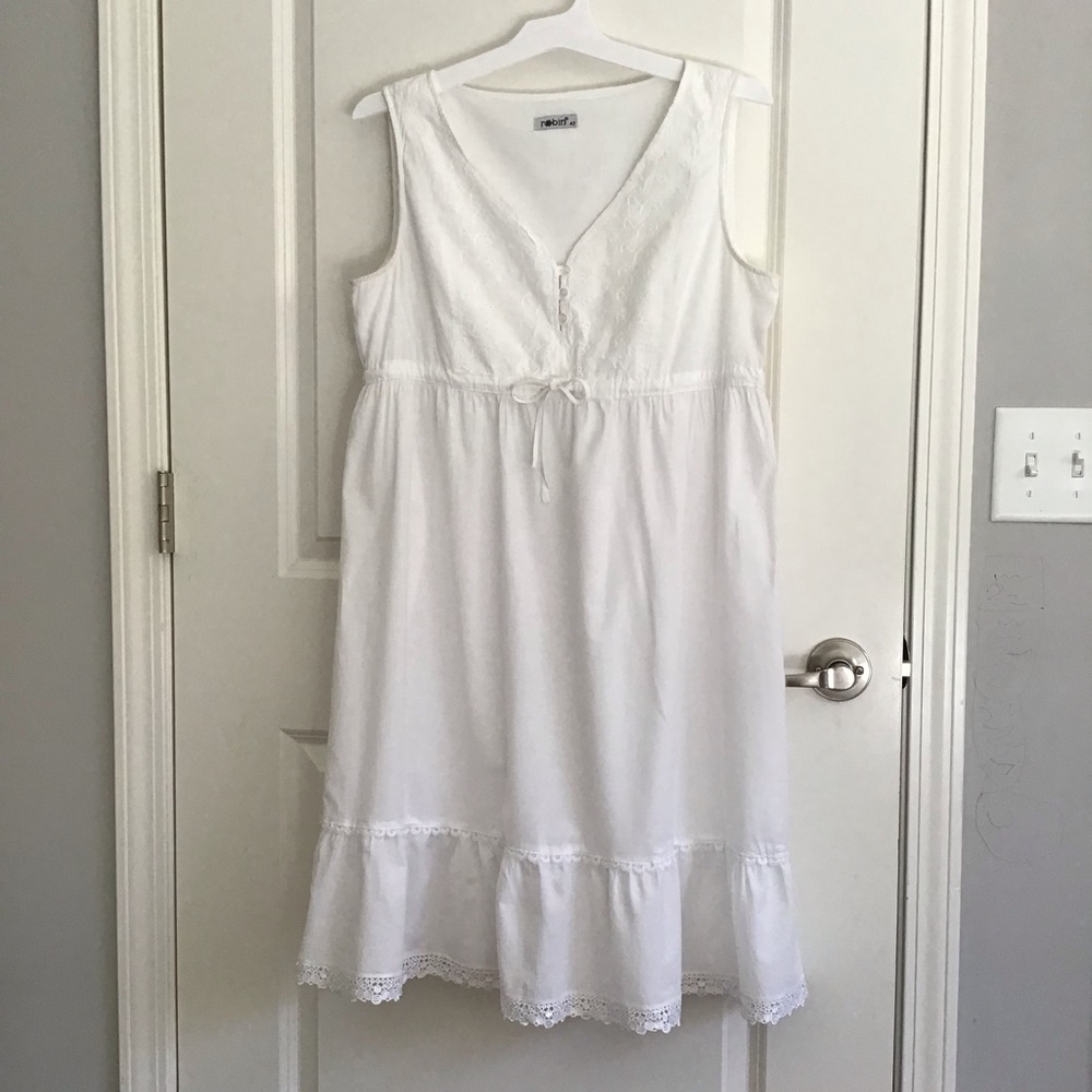 Robin white cotton dress